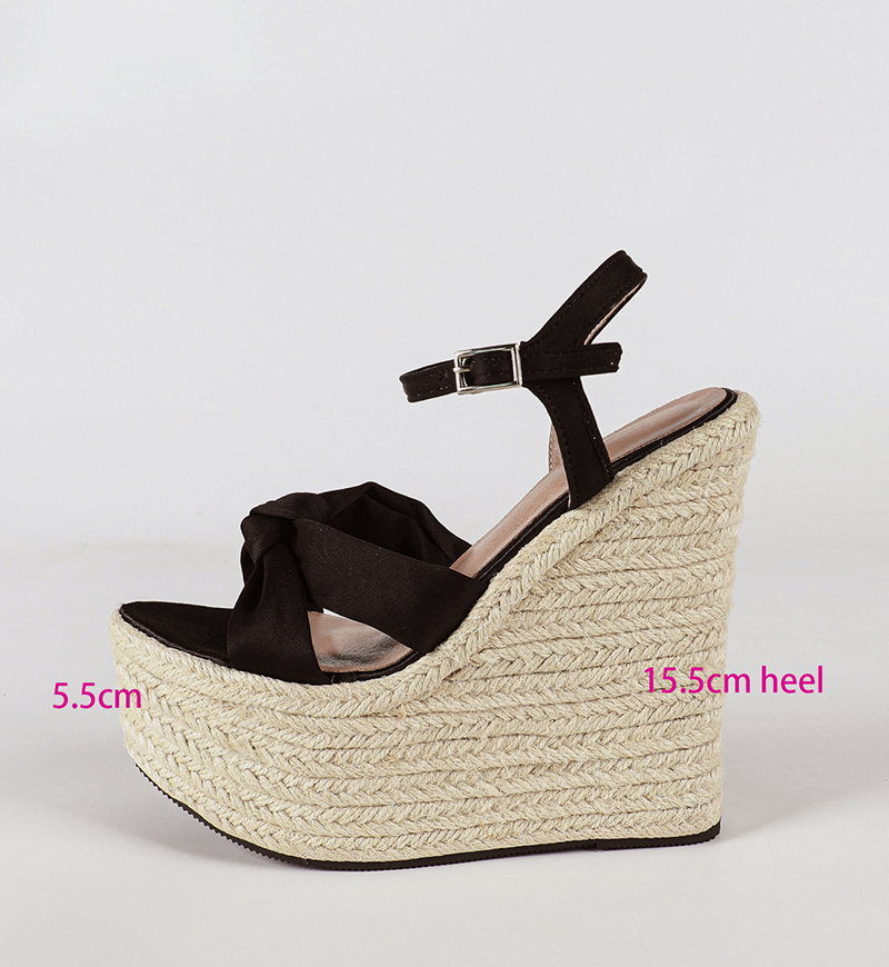 Espadrille Wedge Shoes - LIHUAMAO 15.5cm Heel Pumps Women Wedges