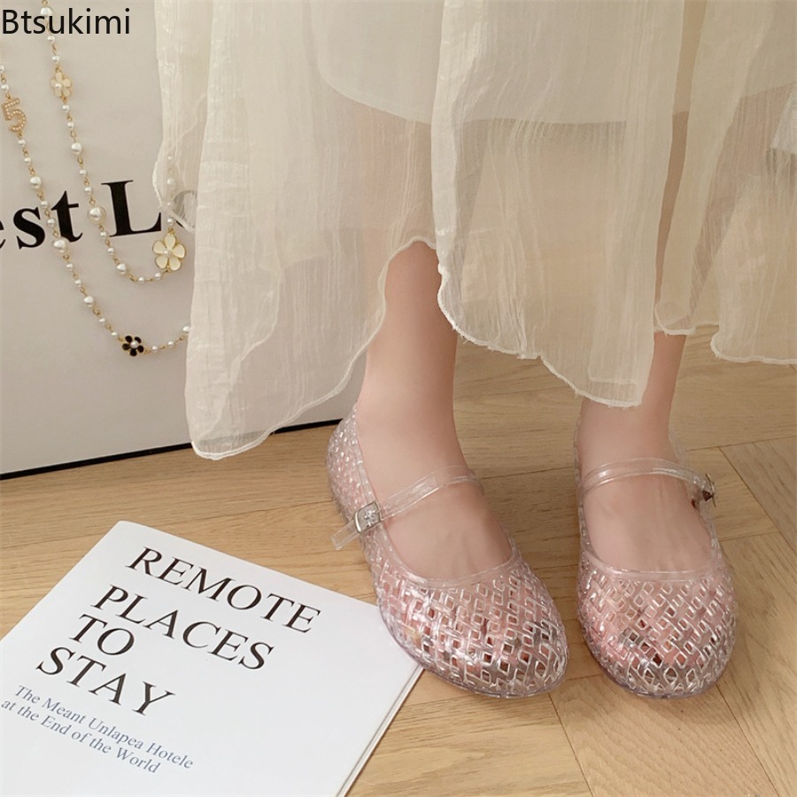 Jelly Sandal Women - Transparent Crystal Sandals New Women's Summer