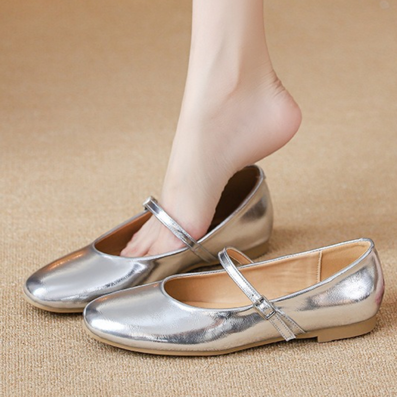 Silver Ballet Flats Shoes Wome - đánh giá và giá Mary Jane Shoes