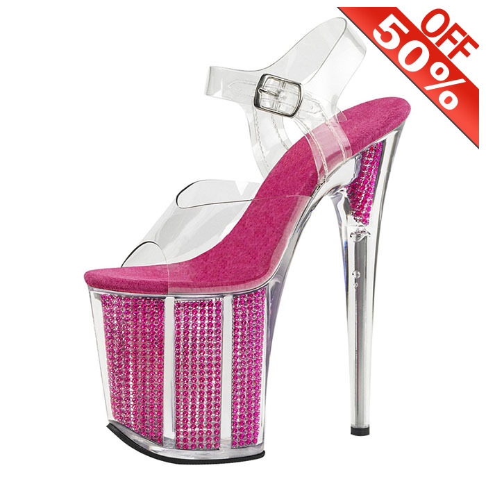Real photos bride wedding shoe - đánh giá và giá Clear Strap Heel