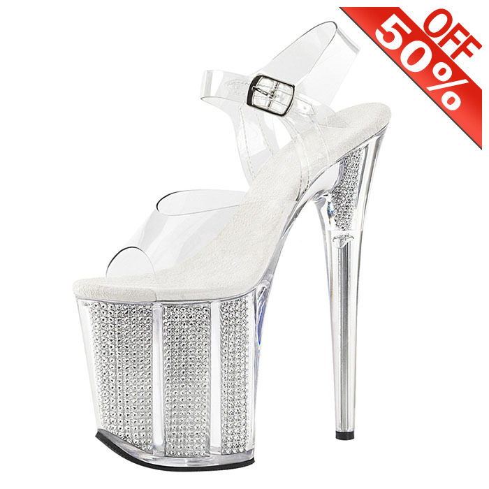 Real photos bride wedding shoe - đánh giá và giá Clear Strap Heel
