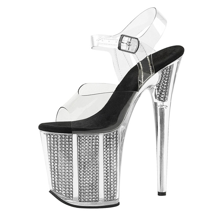 Real photos bride wedding shoe - đánh giá và giá Clear Strap Heel