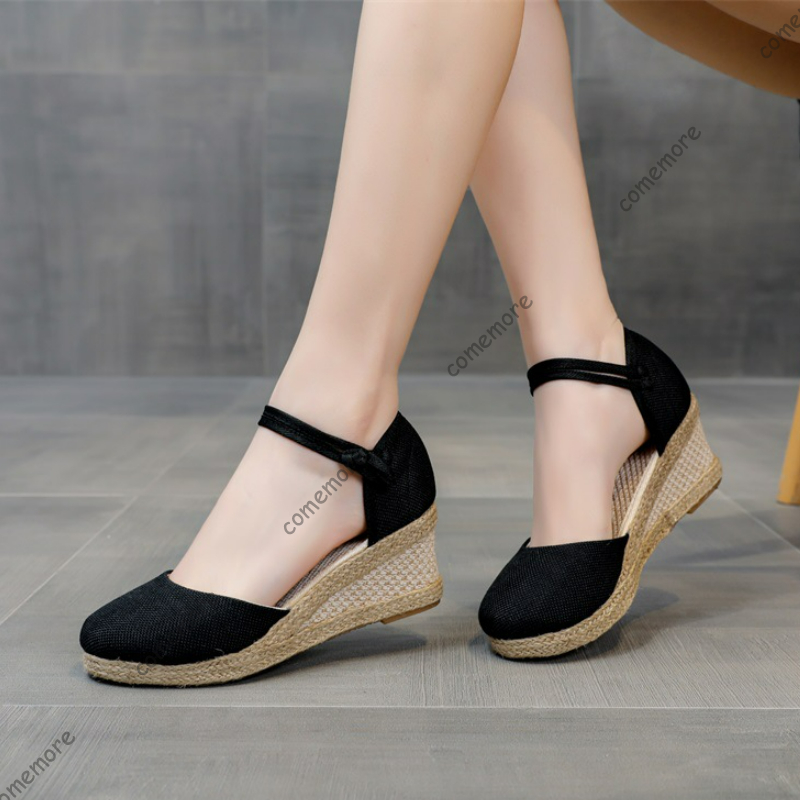 Comemore Sandals High Heel Sum - đánh giá và giá Espadrille Wedge Shoes