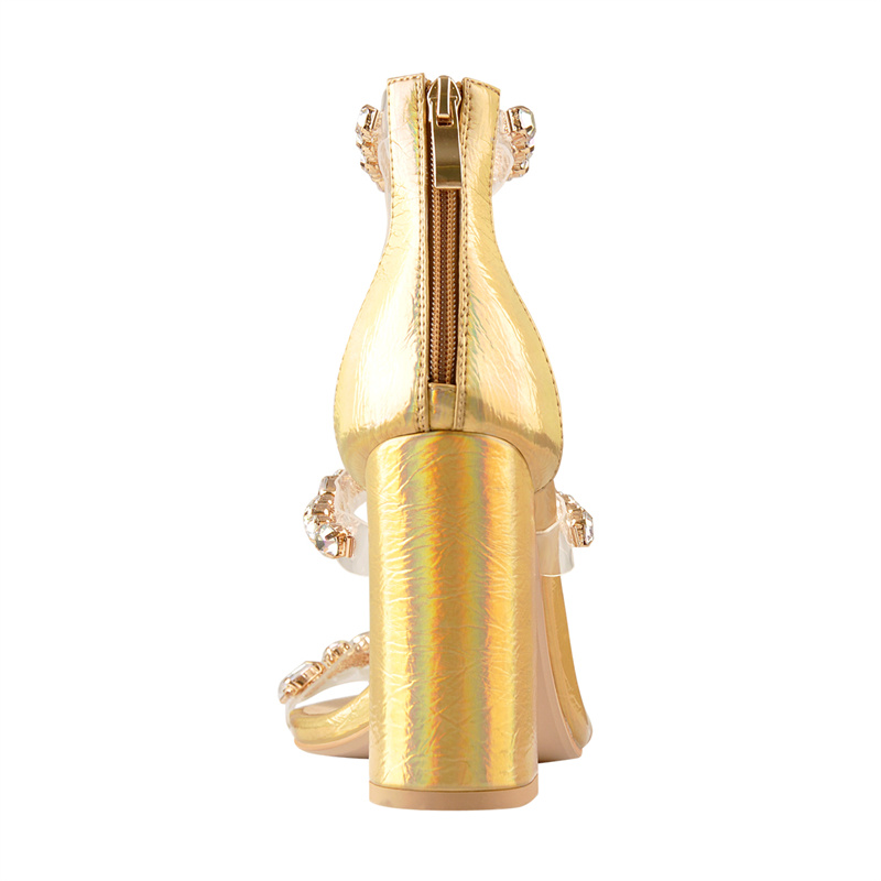 Onlymaker Women Gold Rhineston - đánh giá và giá Clear Strap Heel