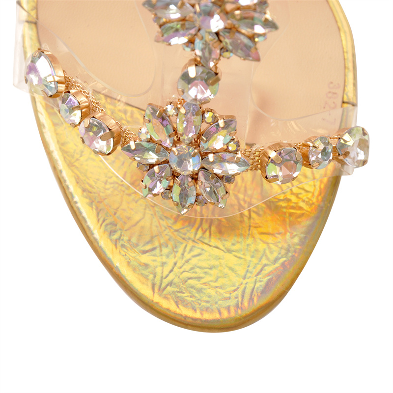 Onlymaker Women Gold Rhineston - đánh giá và giá Clear Strap Heel