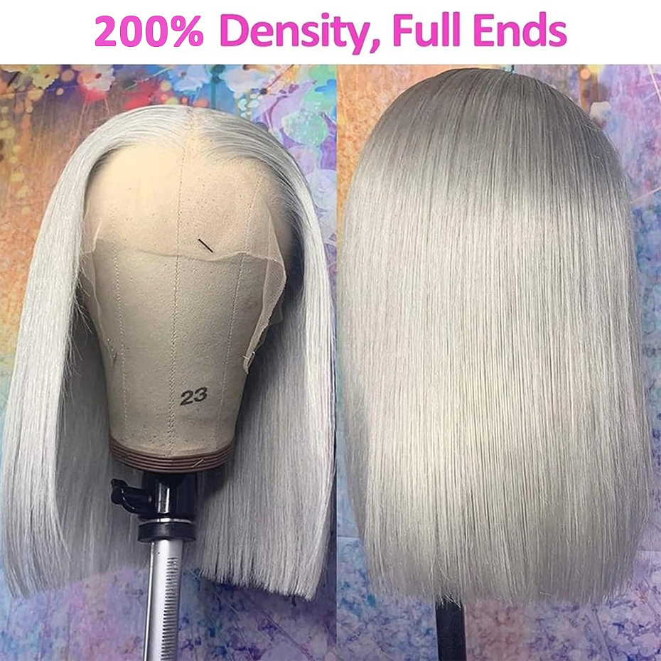 Silver Grey Bob Wigs Human Hai - đánh giá và giá Women'S Shoes Bobs