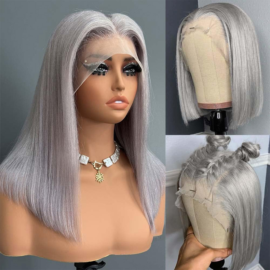 Silver Grey Bob Wigs Human Hai - đánh giá và giá Women'S Shoes Bobs