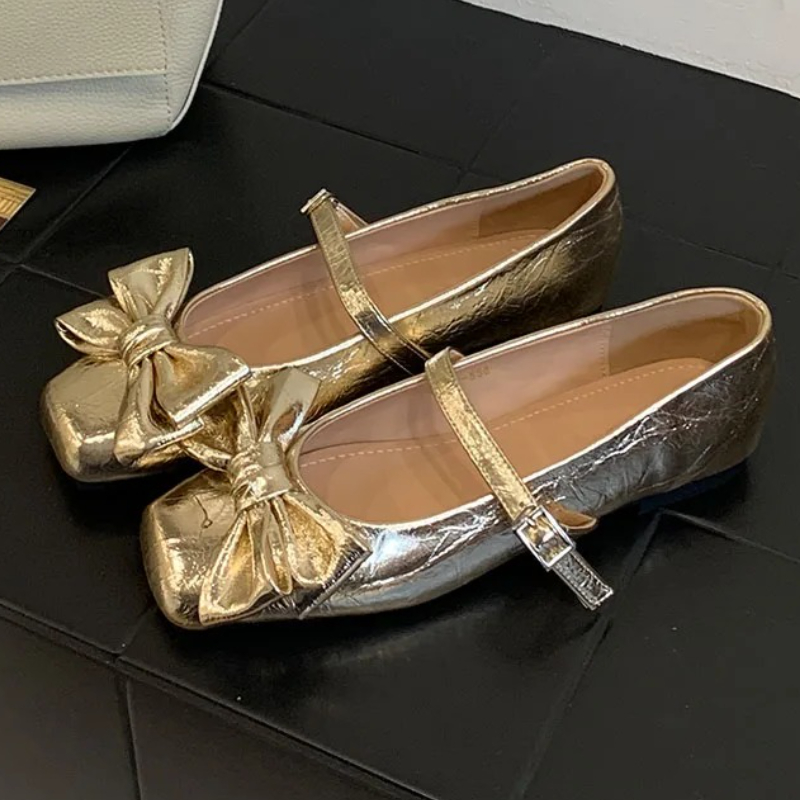 Cute Bowknot Square Toe Design - đánh giá và giá Women Shoes Branded