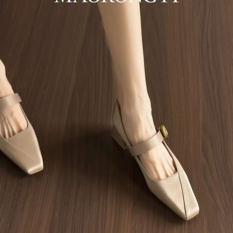 New Silk Square Head Single Sh - đánh giá và giá Mary Jane Shoes