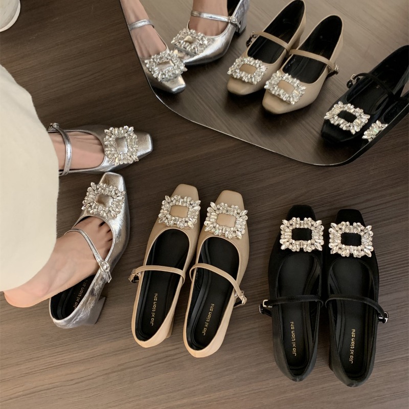 Silver Flat Bottom French Styl - đánh giá và giá Mary Jane Shoes