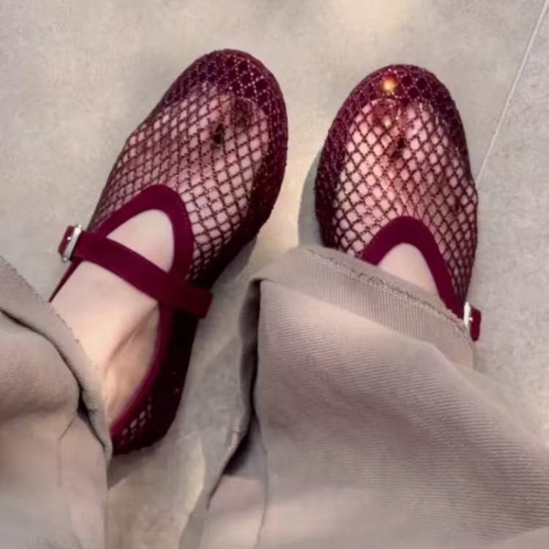 Hollow Rhinestone Baotou Sanda - đánh giá và giá Mary Jane Shoes
