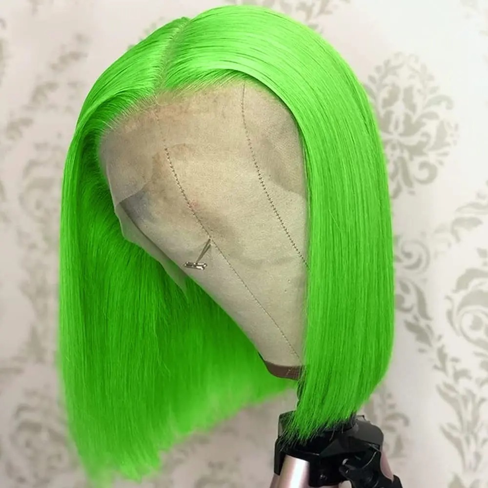 Green Wigs Short Straight Bob  - đánh giá và giá Women'S Shoes Bobs